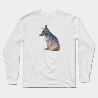 Geometric Arctic Fox Long Sleeve T-Shirt